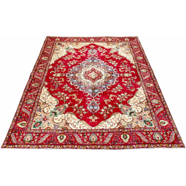 Handknuten Orientaliskt Patinamatta Tabriz 248x344cm Röd