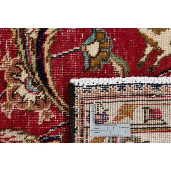 Handknuten Original Orientaliskt Vintagematta Tabriz 231x335cm Röd