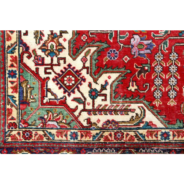 Handknuten Orientaliskt Patinamatta Tabriz 230x330cm Röd