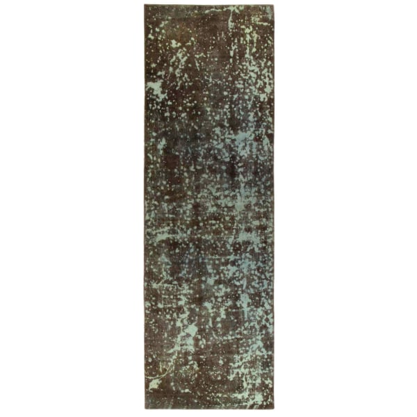 Handknuten Orientaliskt Vintagematta Mörkgrön 88x288cm Grön