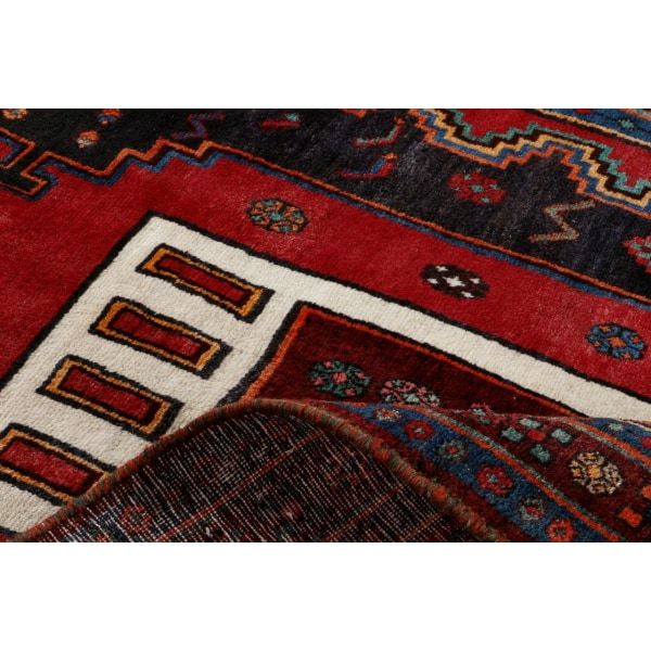 Handknuten Orientaliskt Patinamatta Kurdistan 134x256cm Röd