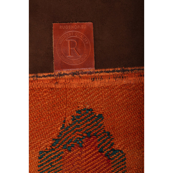 Handknuten Orientaliskt Patchworkmatta Shiraz/Azerbajdzjan 144x2 Röd