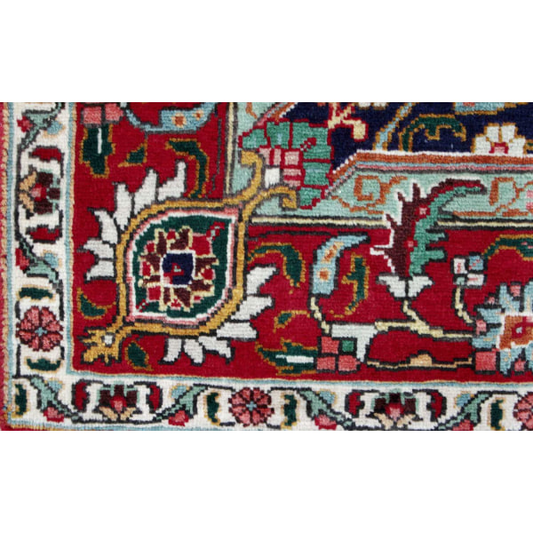 Handknuten Orientaliskt Patinamatta Tabriz 134x184cm Röd