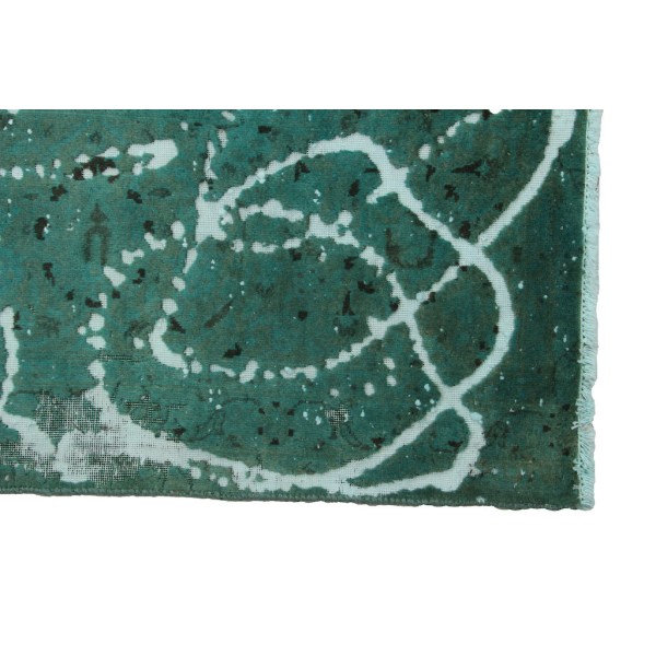 Handknuten Orientaliskt Vintagematta Tabriz Ull 192x270cm Grön