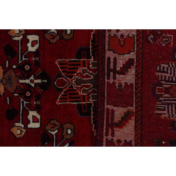 Handknuten Orientaliskt Patinamatta Shiraz 118x177cm Röd