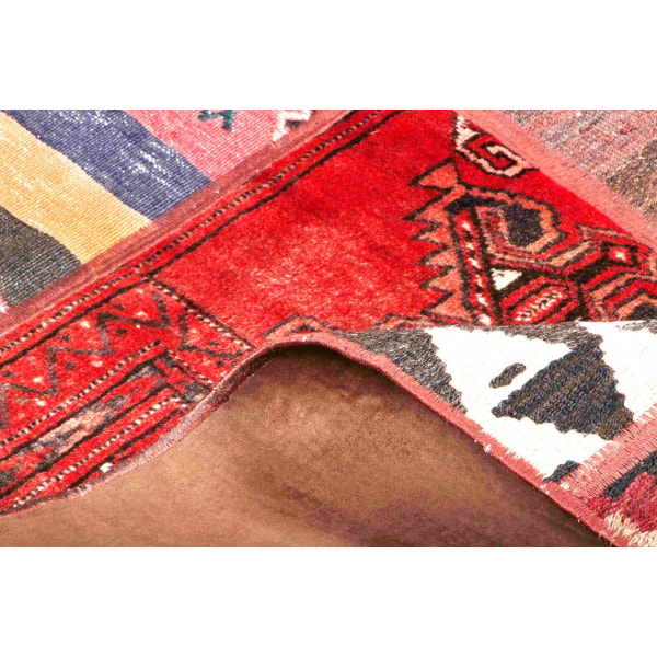 Handknuten Orientaliskt Patchworkmatta 165x232cm Röd