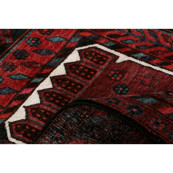 Handknuten Orientaliskt Patinamatta Kurdistan 120x260cm Röd