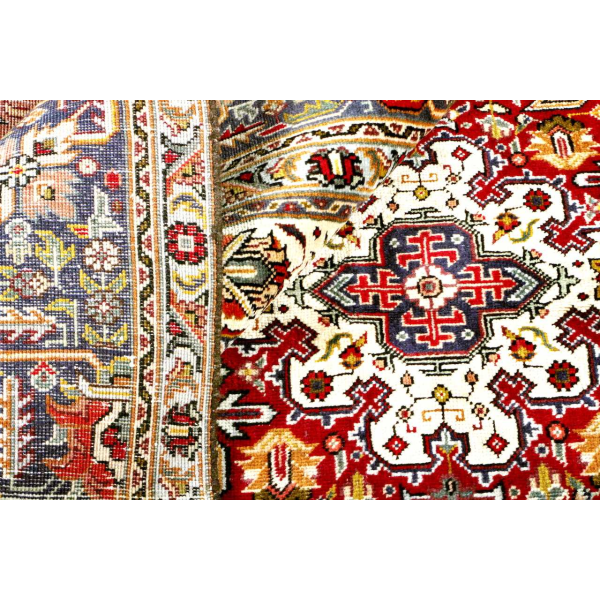 Handknuten Orientaliskt Patinamatta Tabriz 195x287cm Röd