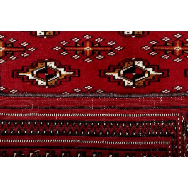 Handknuten Orientaliskt Matta Turkaman 100x144cm Röd