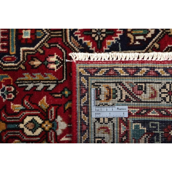 Handknuten Original Orientaliskt Vintagematta Tabriz 195x293cm Röd