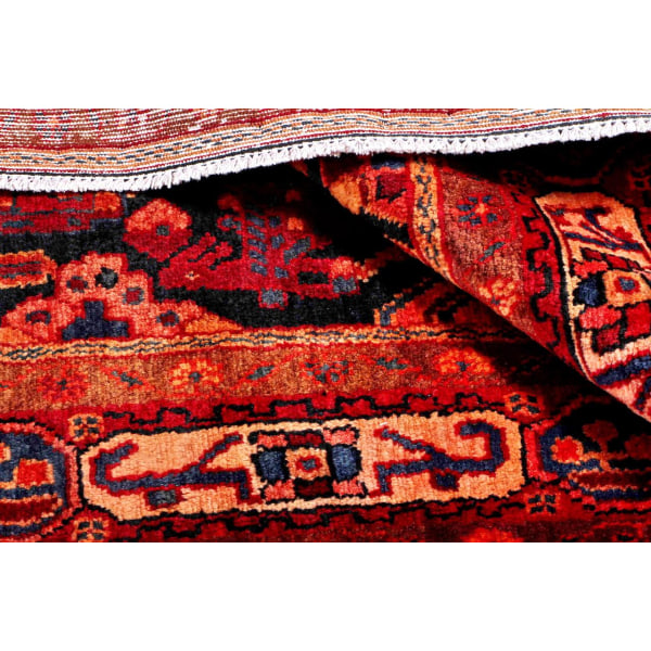 Handknuten Orientaliskt Patinamatta Hamadan 160x303cm Röd