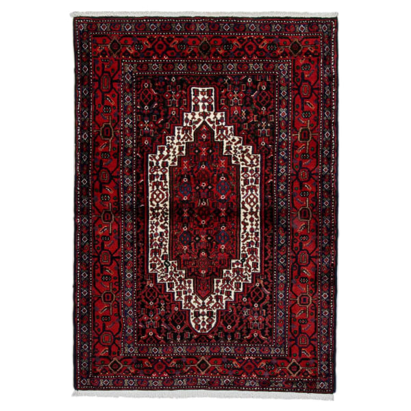 Handknuten Orientaliskt Enkelvävd Patinamatta Senneh 115x163cm Röd