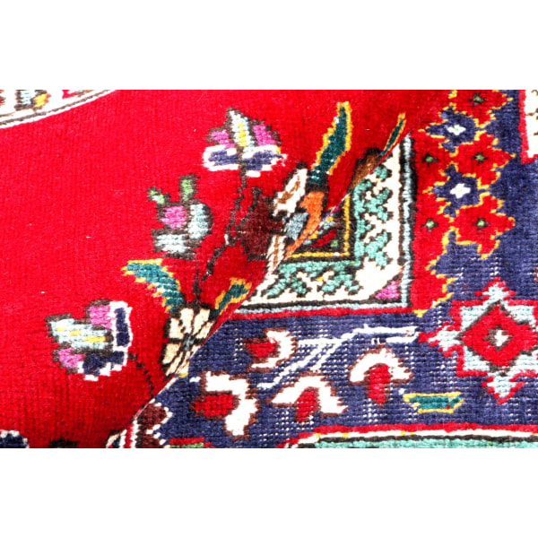 Handknuten Original Orientaliskt Vintagematta Tabriz 205x301cm Röd