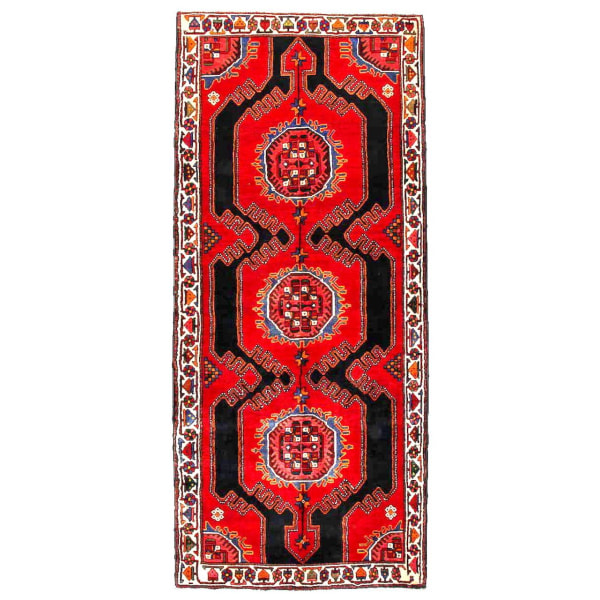 Handknuten Orientaliskt Patinamatta Bakhtiar 115x272cm Röd