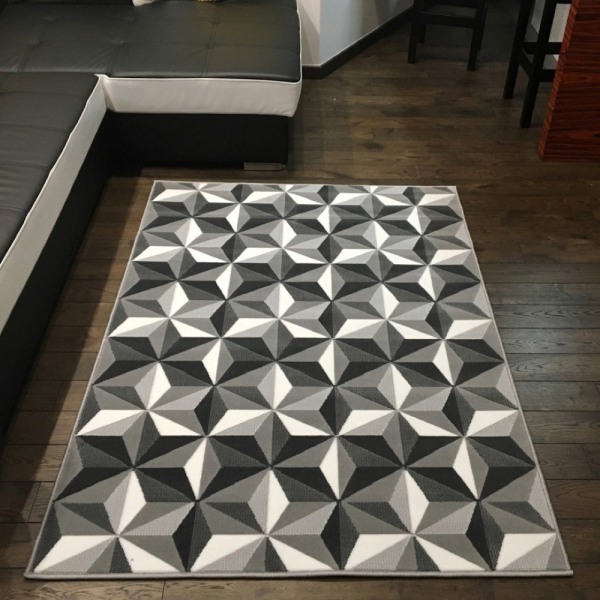 Royal Fushe Matta Azure Grå/Svart 120x170cm Black 120x170