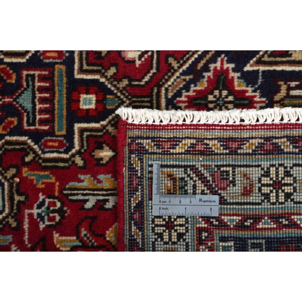 Handknuten Orientaliskt Patinamatta Tabriz 195x293cm Röd