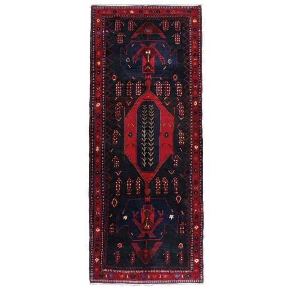 Handknuten Orientaliskt Matta Kurdistan 132x279cm Röd