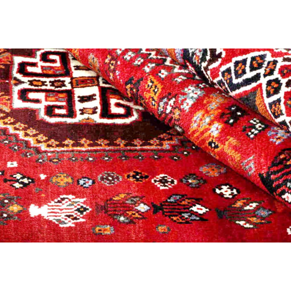 Handknuten Orientaliskt Patinamatta Shiraz 179x253cm Röd