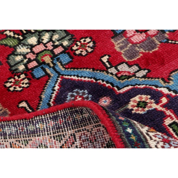 Handknuten Original Orientaliskt Vintagematta Tabriz 97x131cm Röd