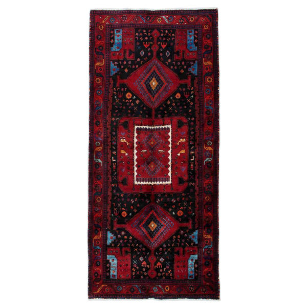 Handknuten Orientaliskt Patinamatta Kurdistan 150x341cm Röd