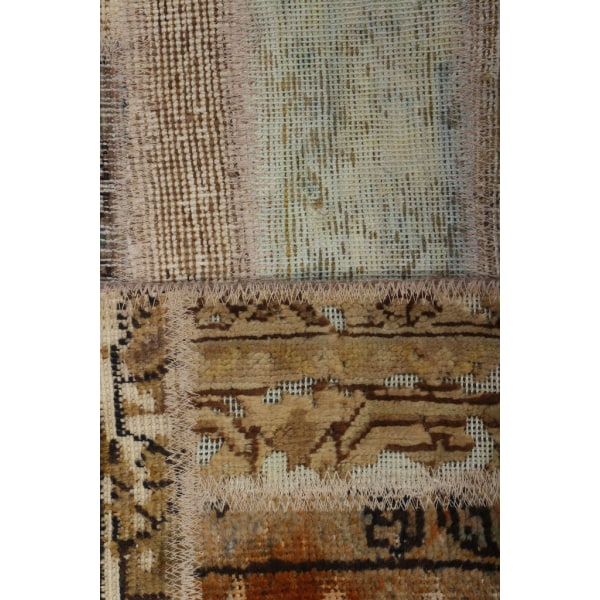 Handknuten Orientaliskt Patchworkmatta Tabriz 175x227cm Brun
