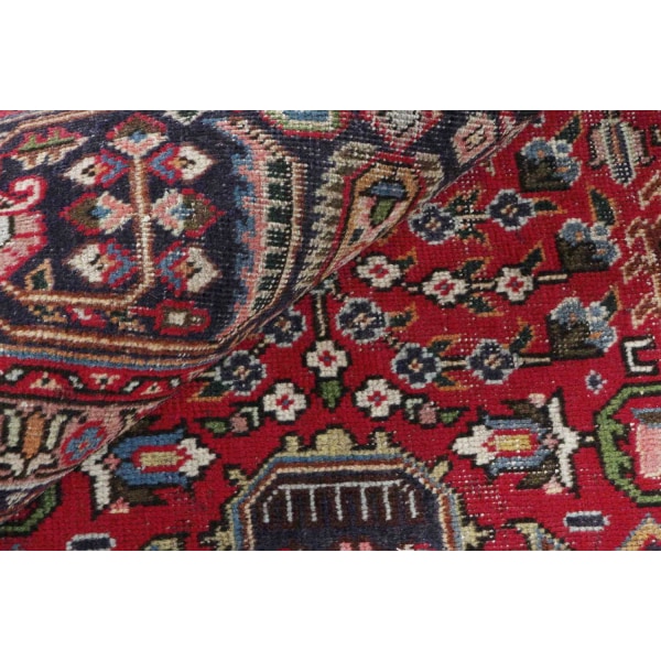 Handknuten Original Orientaliskt Vintagematta Tabriz Ull 222x324 Röd