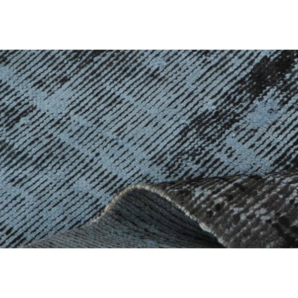Handknuten Orientaliskt Vintagematta Mörkgrön/Blå 79x248cm Blå