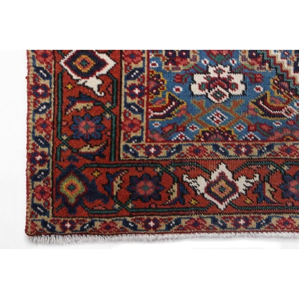 Handknuten Original Orientaliskt Vintagematta Tabriz Ull 110x155 Röd
