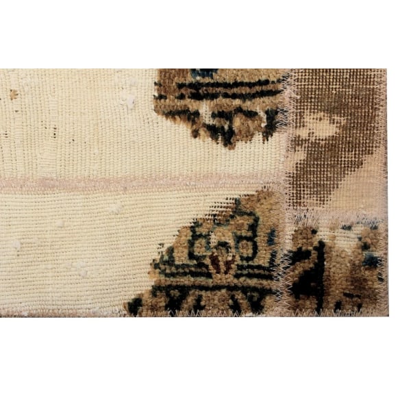 Handknuten Orientaliskt Patchworkmatta Ull/Garn 175x220cm Brun