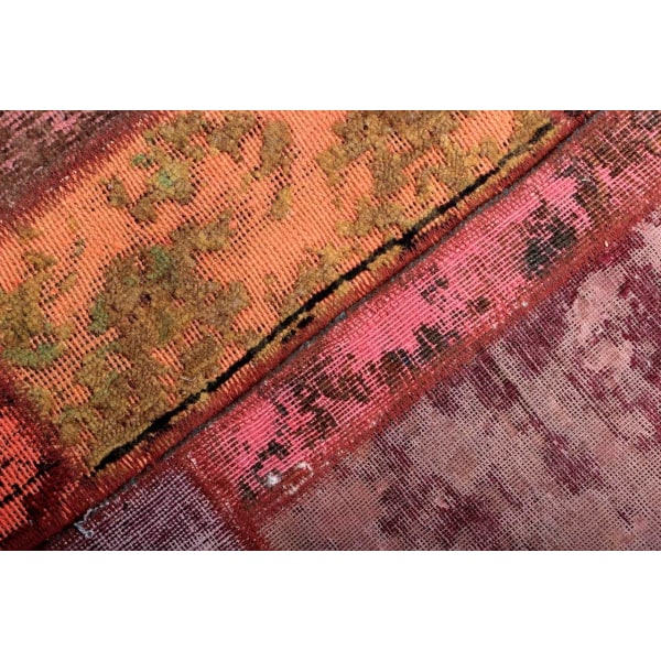 Handknuten Orientaliskt Patchworkmatta Ull/Garn 175x230cm Rosa