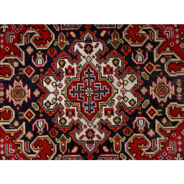 Handknuten Orientaliskt Patinamatta Tabriz 192x290cm Röd