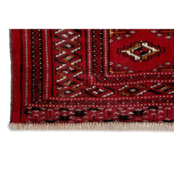 Handknuten Orientaliskt Matta Turkaman 100x144cm Röd