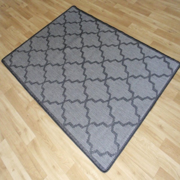 Sisal Matta 825 Svart/Grå 120x170cm Grey 120x170