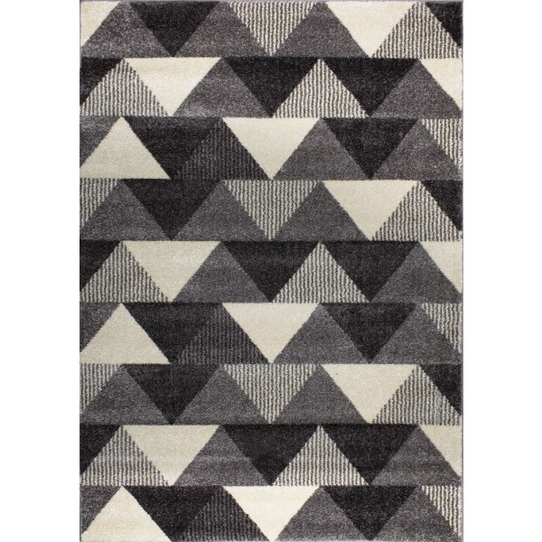 D-sign Matta Rainbow Collection Palermo Ljusgrå/Vit 160x230cm Black 160x230