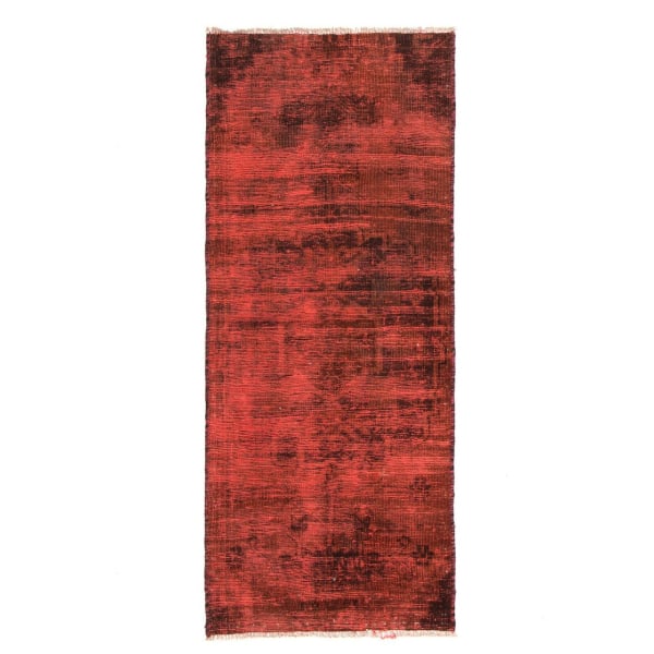 Handknuten Orientaliskt Vintagematta Tabriz Ull 65x157cm Röd