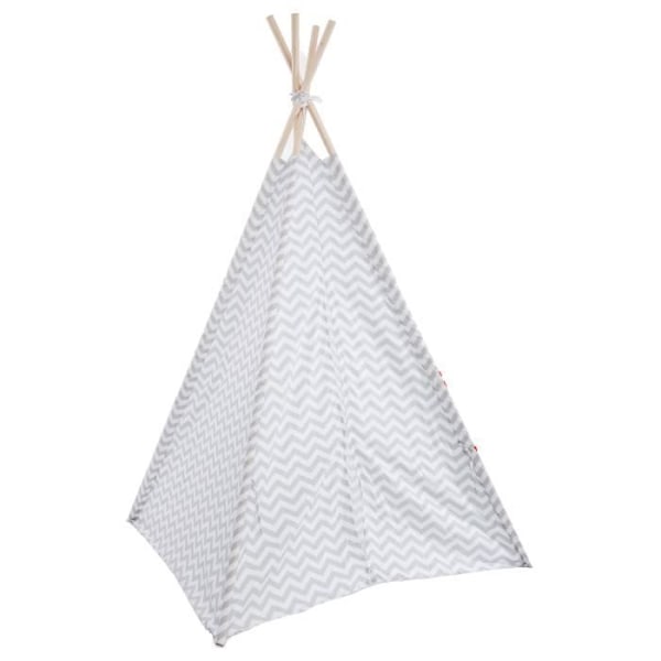 Tipi med dekoration til børn - ATMOSPHERA FOR KIDS - Drøm - H. 160 cm - Grå Grå