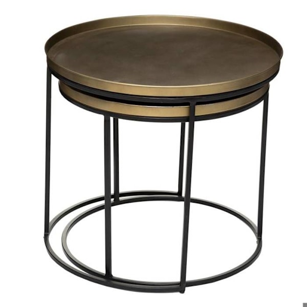 2 kpl "Basile" Design Kahvipöytiä 56cm Kulta Guld