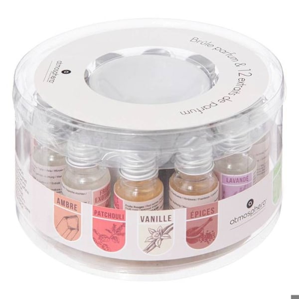 Tuoksujen poltin - Ei määritelty - 10ml - Keraaminen - 12 tuoksuöljyjä - Unisex Keramisk