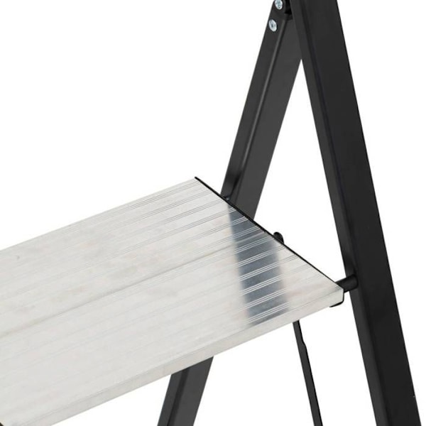 5five - grå aluminium trinbræt 2 trin h83cm Grå