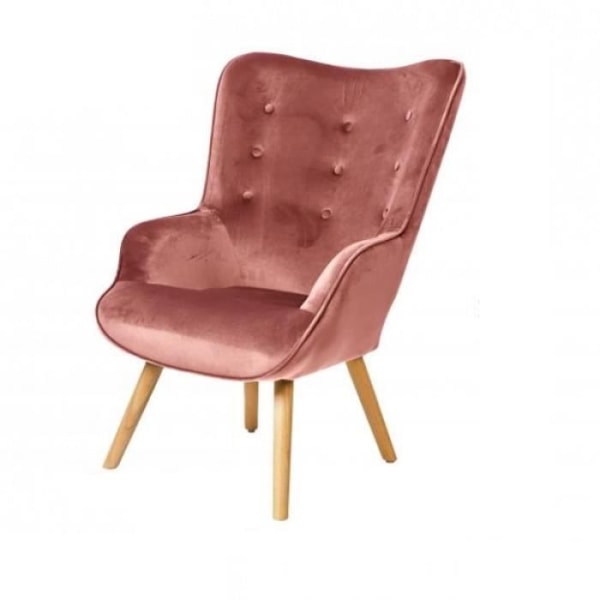 Velour sæde i rosa fra Home Deco Factory Rosa