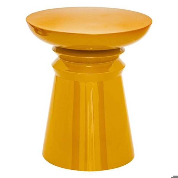 Totem-bord Jaya metall gul senap D38cm - Atmosphera inredningsdesign - Gul Senap gul