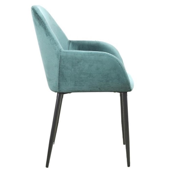 Fauteuil - Home Deco Factory - Giulia - Blågrøn - Skandinavisk - 1 plads - Metal Blå Anka