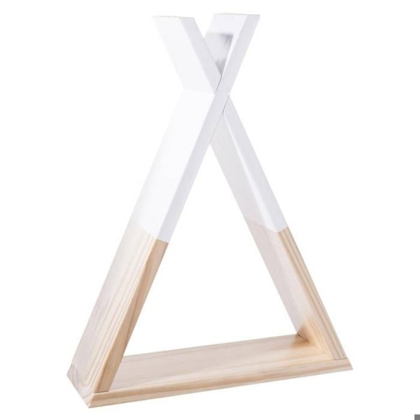 Etagère tipi - 30 x 39 x 10 cm - Fyr - Hvid 30 cm Brun Og Rosa Vit