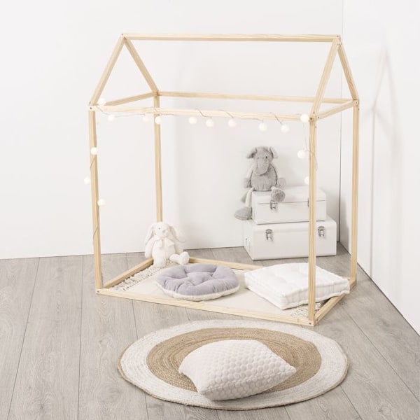Cabane - AC-DÉCO - 115 x 66 x 126 cm - Puu - Ruskea - Itse koottava kastanj