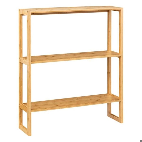 5five - hylla 2 nivåer 20cm "lab n modul" bambu Naturlig
