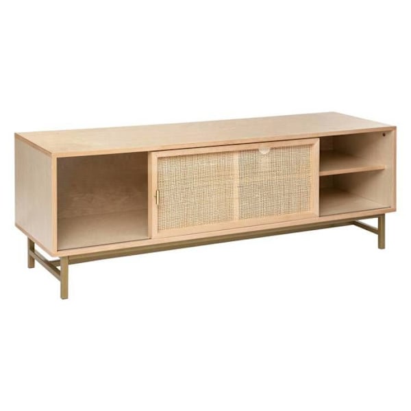 TV-møbel "Rayo" - birk & mahogni - lakeret finish 50x140 cm - Beige - Atmosphera indretningsdesigner Beige