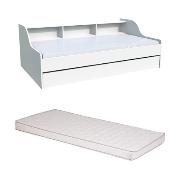 Ensemble Lit DodoKid med barnmadrass 90x190 Laiba Kids Vit