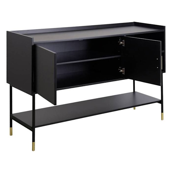 Buffet - ATMOSPHERA - Tedy - 2 døre - MDF og metal - Sort