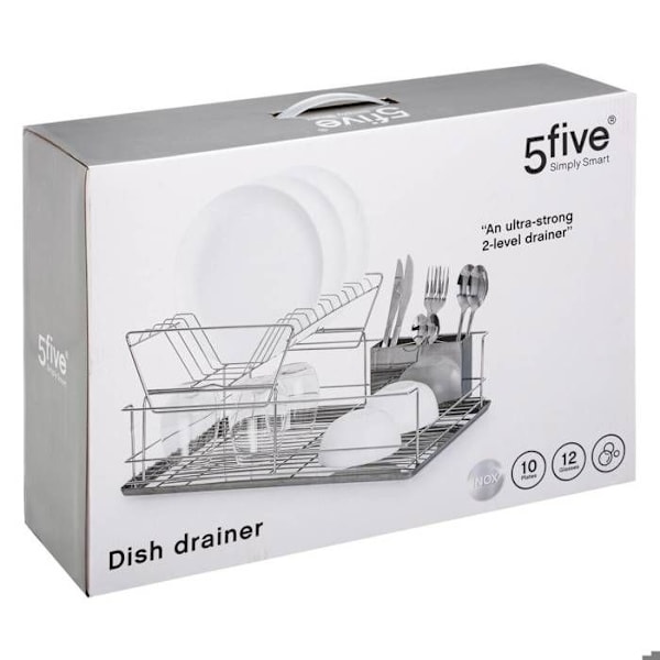 5five - stål opsigtsrør 2 niveauer med inox bakke Pengar
