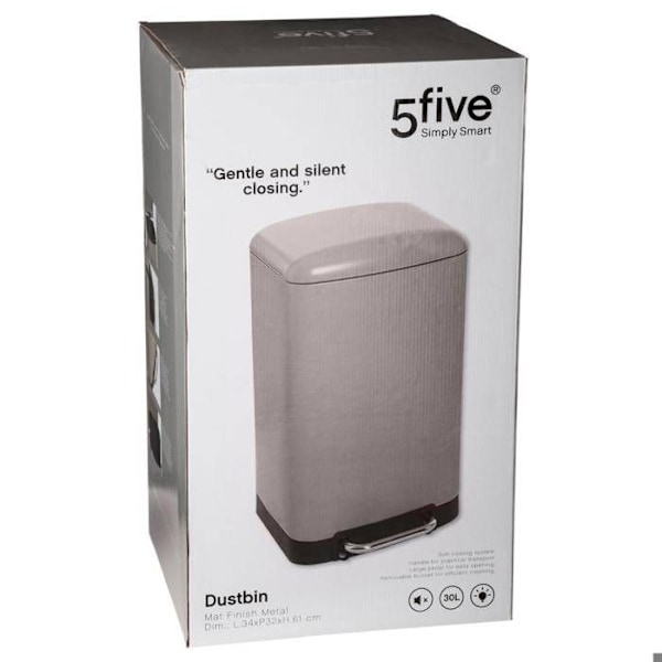 Ariane metal pedal bin - 30 L - Taupe Mol